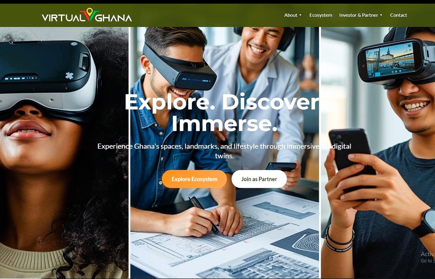 Virtual Ghana platform — immersive 3D digital twin experience